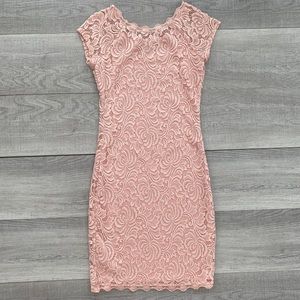 Blush lace dress